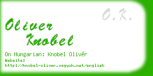 oliver knobel business card